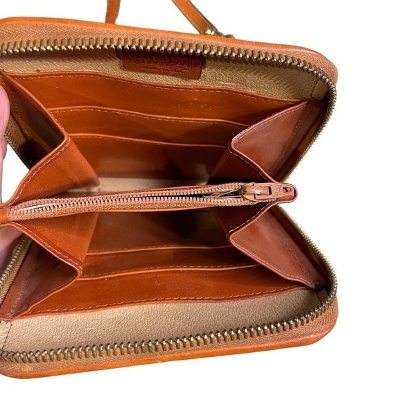 Vintage Dooney & Bourke *Black* Mini Square Zip-Along Crossbody Wallet 18173B - Picture 6 of 14